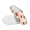 thumbnail image 3 of Yiaed Popcorn Print Slippers Fuzzy Warm Cozy Slippers Non Slip House Slippers For Indoor Outdoor Slippers House Slippers-35/36, 3 of 7