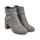 thumbnail image 2 of NECHOLOGY Botas Mujer Adulto Femenino Zapatos Botines mujer Botas de tacón grueso para mujer de otoño e invierno, hebilla de cinturón, botas de mujer con cremallera lateral de tacón medio (Grey, 8), 2 of 5