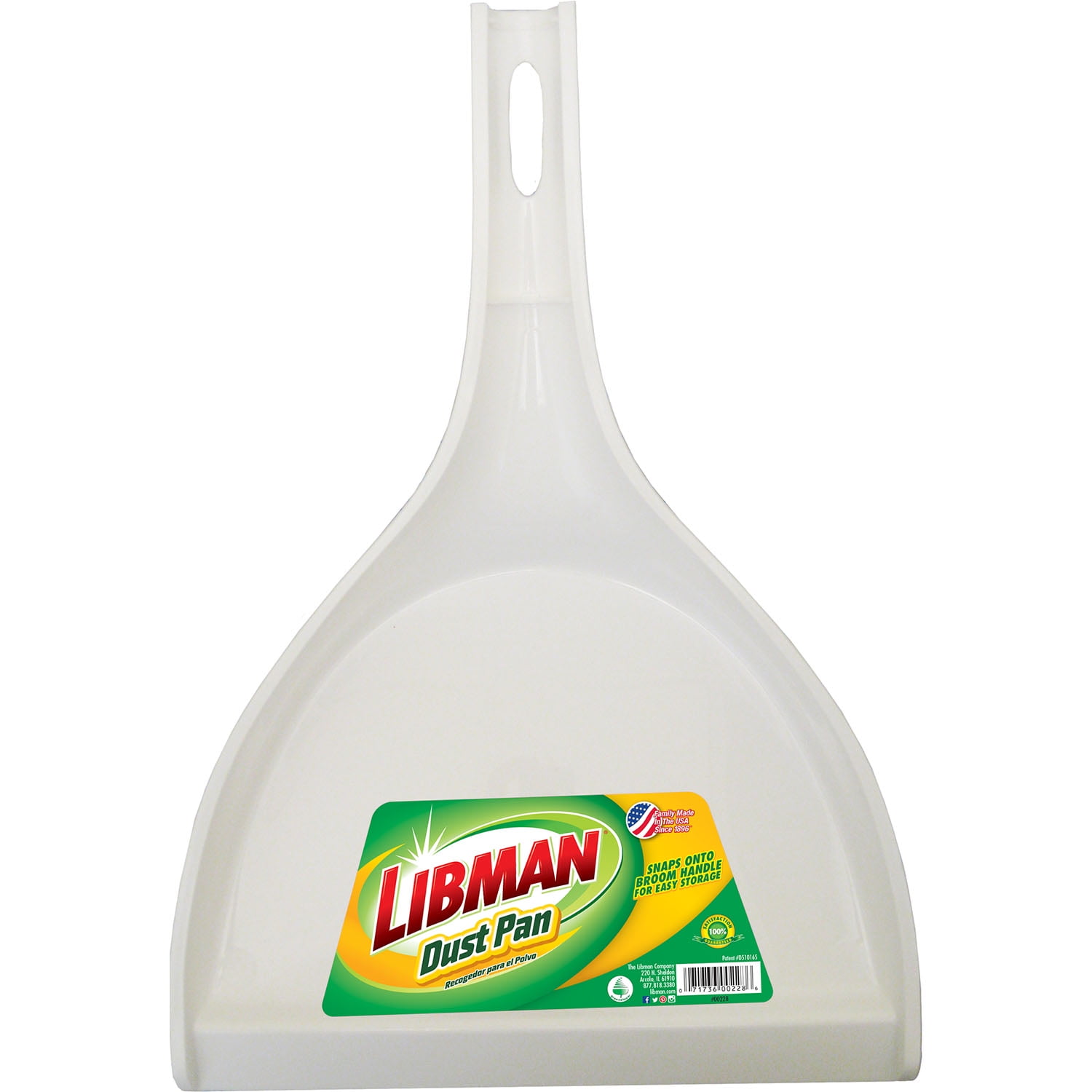 Libman 10" White Wide Scoop Dust Pan