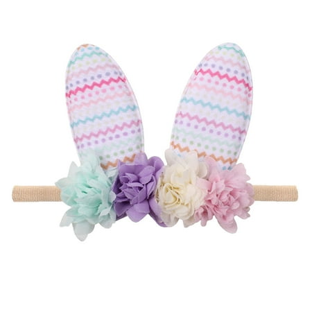 

AIMAOMI 1PC Baby Girls Easter Day Headbands Rabbit Flower Hair Band Accessories H