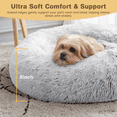 thumbnail image 3 of CshidWorld 20 Inch Calming Donut Dog Bed for Small Dogs, Anti-Anxiety Cozy Soft Round Pet Bed, Fluffy Washable Dog Bed for Small Medium Dogs and Cats, 3 of 9