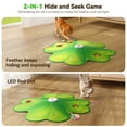 thumbnail image 3 of FeelNeedy 2 in 1 Interactive Cat Toys for Indoor Cats, Automatic Rechargeable Hide and Seek Cat Toy with Moving Concealed Feathers and Red Dot for Cats and Kittens Self Playing, 3 of 10