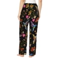 thumbnail image 3 of Pajama Pants Women, Hummingbird Floral Sweatpants Soft Sleep Lounge Pants, Casual PJ Bottoms Pants with Pockets, 3 of 5