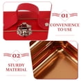 thumbnail image 3 of KAKOWELY Mini Suitcase Iron Vintage Mini Suitcase Boxes Candy Box Tin Plate Box Coin Storage Container for Party Wedding Decoration Red,7.28X"X5.12"X3.35", 3 of 5