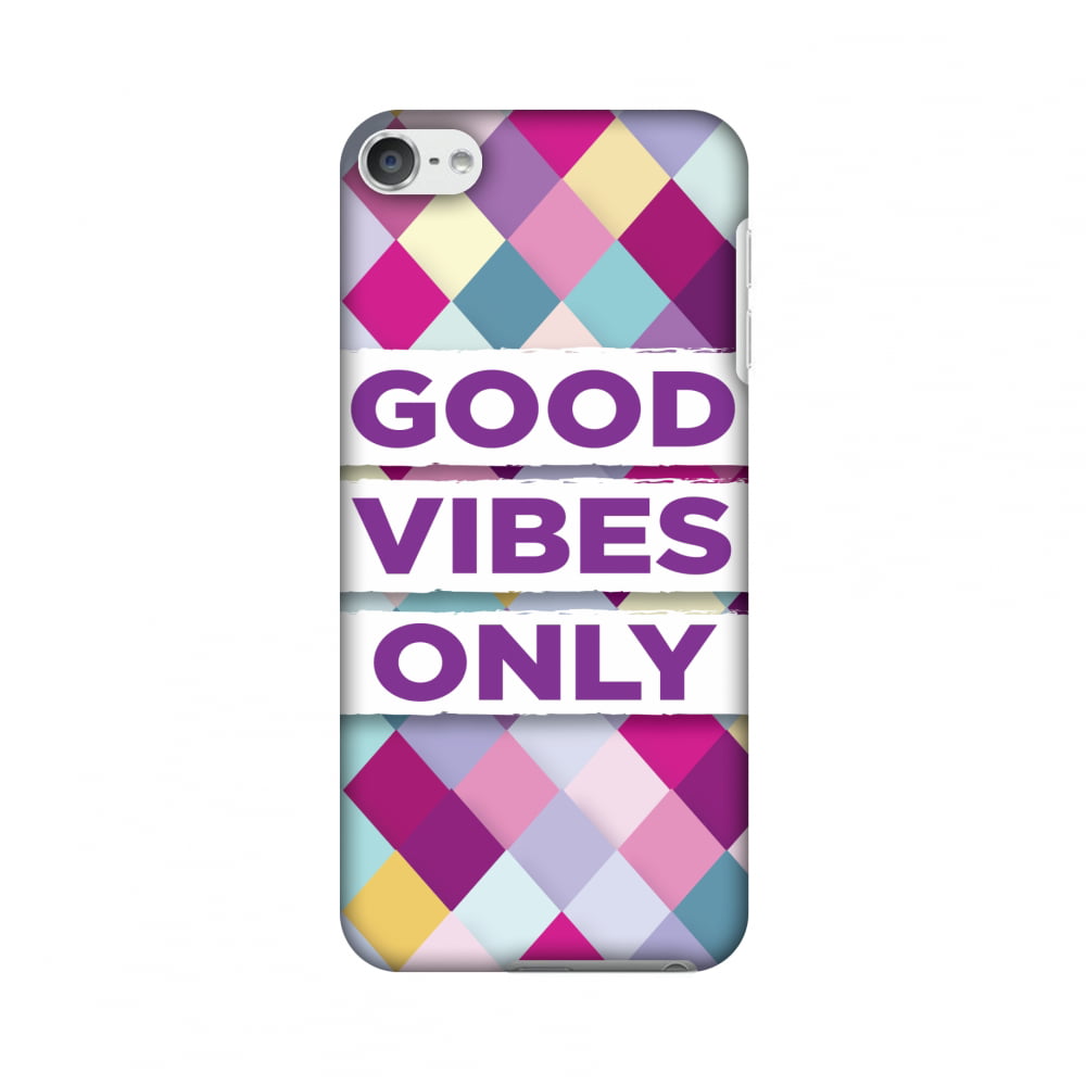 Good Vibes Cute Quote Cool Shaka Sign Slim Back Case Cover For Apple iPod 4 5 6 