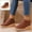 Brown, variant on Willtoo Boots for Women Side‑Zipper Wedge Ankle Boots Thick Platform Elevated Booties Warm Winter Casual Outdoor Daily Shoes