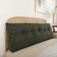thumbnail image 5 of Large Wedge Headboard Pillow for Sitting Up in Bed - 39.4" Triangle Bolster Backrest with Lumbar Support - Reading, Watching TV Pillow for Daybeds & Twin Beds, 5 of 5