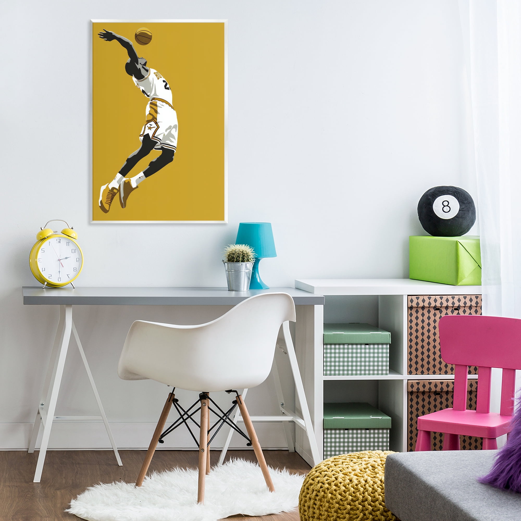 Stupell Industries Iconic Basketball Dunk Wall Plaque Art, design by Ray Powers