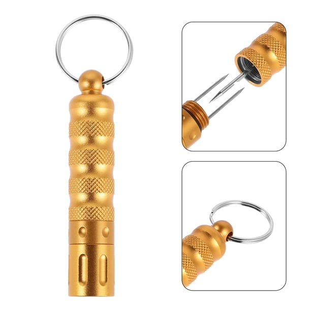 RUNROTOO Cigar Punch Cutter De Acero Metalizado Dorado Portátil Ideal Para Cortes Precisión Y Control Seguro