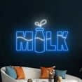 thumbnail image 5 of Handmadetneonsign Milk Logo Neon Sign, Milk Bottle Wall Decor, Milk Shop Open Logo Wall Decor, 5 of 5