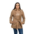 thumbnail image 3 of Traci Womens Leather Jacket Camel, 3 of 7