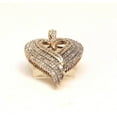 thumbnail image 2 of Sparkle Jewels Cubic Zirconia Cluster Heart Pendant Necklace 14K Yellow Gold Finish, 2 of 3