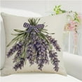 thumbnail image 2 of Under 10 Pillow Case Spring New Lavender Sofa Pillow Linen Printed Letter Pillow Cover, 2 of 6