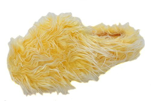 yellow fuzzy slippers