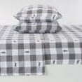 thumbnail image 2 of Great Bay Home Turkish Cotton Printed Flannel Sheet Set  (Queen, Buffalo Check Lodge), 2 of 4