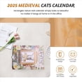 thumbnail image 4 of Calendario de Gatos Medievales 2025 Calendario de Gatos Extraños Calendario de Pared Divertido Regalos de Año para Decoración del Hogar, 4 of 8