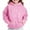 Pink, variant on Bnwani Hoodies Girls Long Sleeve Oversized Fleece Sweatshirt Cute Plain Tops Pullover