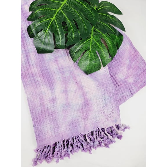Bath Towel, Waffle Towel, Turkish Beach Towel, Handmade Tie dye
