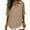 Khaki, variant on Shirts for Women V Neck Loose Fitted CasaualTops for Women Solid Color Pullover Tops