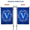 thumbnail image 6 of America Forever Winter Monogram Letter V Garden Flag Vertical Double Sided 12.5 x 18 inches Snowflakes in Winter Holiday Seasonal Decor for Outdoor, Yard, Porch Decoration, Blue Garden Flag, 6 of 7