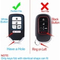 thumbnail image 3 of Key Fob Cover Compatible with Fit for Honda Civic CR-V Accord HR-V Pilot, Premium Soft TPU, Full Protection, Smart Remote Key, Keychain, Keychain Case Holder Protector,Size B-black, 3 of 8