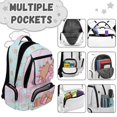 thumbnail image 3 of KUIFORTI Ice Cream Capybara Elementary Backpack Set with Lunch Box, 4Pcs Kids School Bag for Girls, Adorable Bookbag with Pencil Pouch & Water Bottle Sleeve for Back to School Gifts, 3 of 6