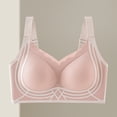thumbnail image 2 of Jinhomg Wireless Soft Support Beauty Back Everyday Bras for Women Pull On Closure Solid Color for Daily Wear Lounge Sleep Seamless Comfort Support Pink XXL, 2 of 6