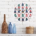 thumbnail image 3 of Snowflakes Woolen Hats Christmas Atmosphere Round Wall Clock Silent Analog Battery Operated Gold Pointer Home Decor 9.84" Diameter, 3 of 11
