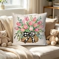 thumbnail image 2 of Throw Pillow Cover 18x18 Inch Spring Summer Floral Print Soft Breathable Fade-Resistant Decorative Pillowcase for Couch Sofa Bedroom by MPOISVA, 2 of 6
