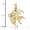 thumbnail image 4 of Auriga Fine Jewelry 10K Yellow Gold Cut-out Angelfish Charm Pendant for Women (L-22.1 mm,W-17.95 mm), 4 of 6