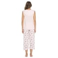 thumbnail image 3 of Casual Nights Women's Sleeveles Floral Lace Capri Pajama Set, 3 of 4