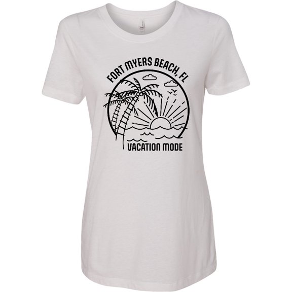 Inktastic Summer Vacation Mode Fort Myers Beach Florida Women's T-Shirt