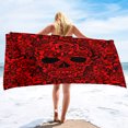 thumbnail image 5 of Toalla de playa con calaveras de microfibra para gimnasio, viajes, fitness, spa, mujeres y niñas, secado rápido, sin arena, tamaño grande, 5 of 5