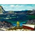 thumbnail image 2 of Bellows, George 24x19 White Modern Wood Framed Museum Art Print Titled - The Harbor-Monhegan Coast-Maine, 2 of 4