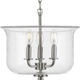thumbnail image 5 of Progress Lighting Winslett 3-Light Semi-Flush Mount, Matte Black, Seeded Glass Shade, 5 of 7