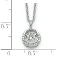 thumbnail image 3 of Sterling Silver Cheryl M Rhod-Pl Vibrant Cz Circle Necklace (18 X 9.65) Made In China qcm1432-18, 3 of 5