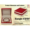 thumbnail image 4 of atorakushon Satin Makeup Jewellery Storage Box Bangle Chudi Bracelet Chains Ring Earrings Wardrobe Organizer Travel Vanity Case for Women Red Pack 4, 4 of 5