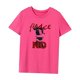 thumbnail image 3 of Camiseta de mujer ropa de verano camiseta transpirable con cuello redondo para regalo de oficina para mujer Rosa Rosa, 3 of 7