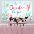 thumbnail image 2 of Oneder the Sea 1st Birthday Girl Backdrop  Decorations, Oneder the Sea Backdrop Under the Sea Ocean Animal Birthday Party Supplies., 2 of 6