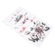 thumbnail image 1 of Set de tatuajes falsos, calcomanías de tatujes temporales fáciles de operar 5.8 x 8.3in 5pcs para mujeres grilas para brass con las piernas cofre de cintas, 1 of 7