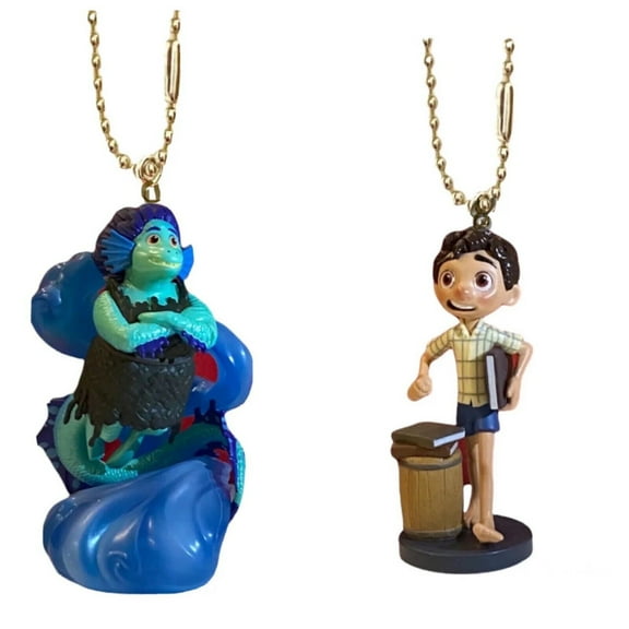 Daniella Sea Monster Mom & Luca Boy PVC Keychain Dangler Ornament Figure Charm New