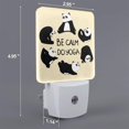 thumbnail image 2 of Balery Panda Doing Yoga Luz Nocturna LED con Sensor Automático, Enchufe con Sensor Crepuscular, Luz Suave de 0.5W para Dormitorio, Pasillo, Baño-UK, 2 of 7