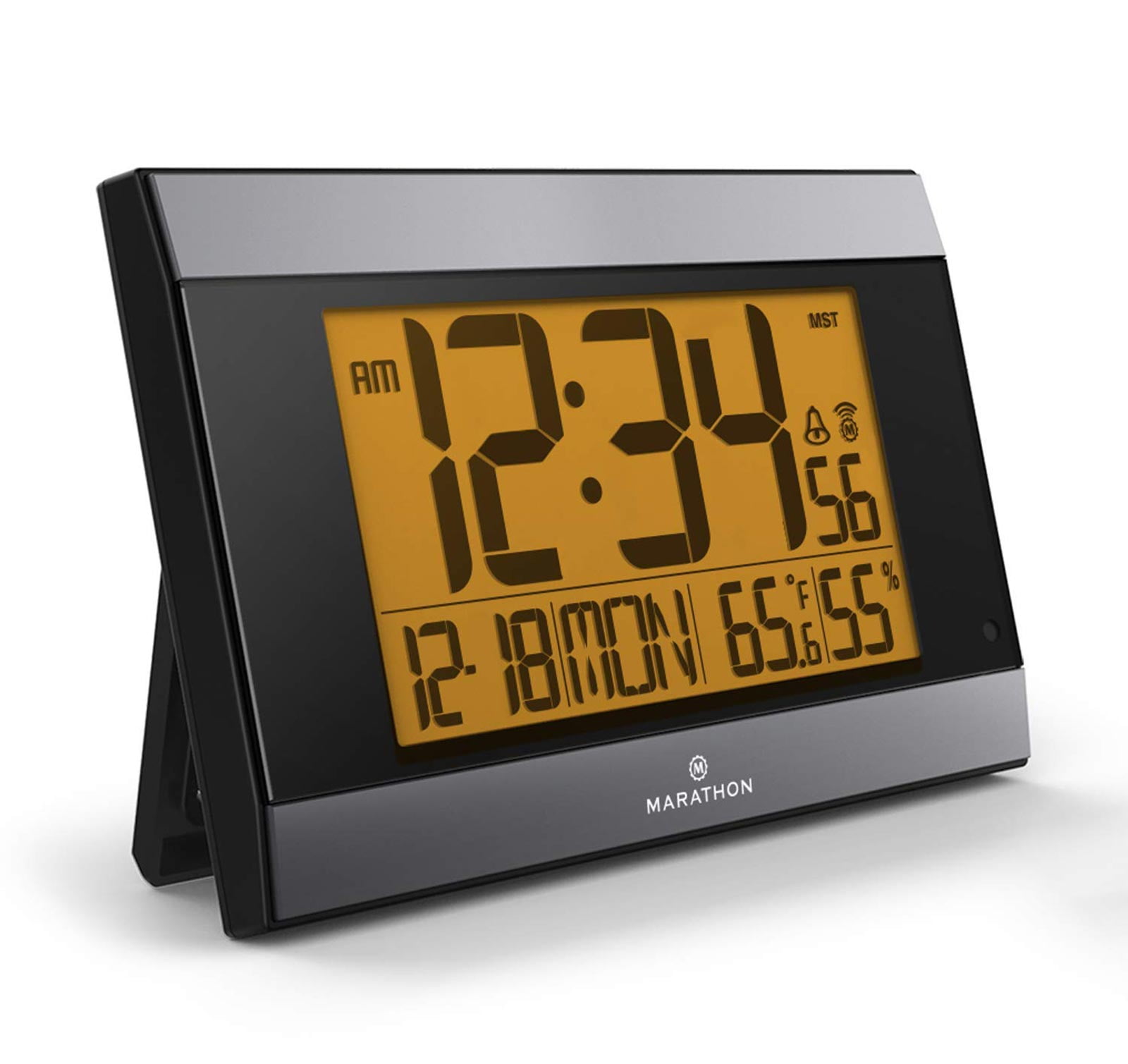 Marathon CL030052GG Atomic Wall Clock Grey