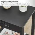 thumbnail image 5 of Side Table with Charging Station, Set of 2 End Tables with USB Ports and Outlet, Nightstand with 2-Tier Storage Shelf, for Living Room, Bedroom, Small Space, Black, 5 of 9