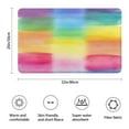 thumbnail image 2 of Colorful Watercolor Stripe Pattern Bathroom Rugs Mat,Non Slip Microfiber Bathroom Rug,Rubber Backing,Soft Bathroom Mats for Bathroom Floor,Tub and Shower,20x32in(50x80cm), 2 of 3