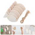 thumbnail image 4 of Miangastore 32 Pcs Tranches de Bois Vierges pour Bricolage, Tranches de Poisson à Découper, 4 of 8