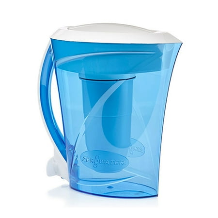 ZeroWater ZD-013D 8-cup Pitcher with Free Filter Change Indicator (Blue)