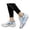 Blue, variant on Men's Supportive Walking Lace-Up Sneakers Wide Toe Lightweight Breathable Mesh Upper Sole Low Heel All-Season Casual Non- Rubber Outsole with Orthopedic Arch Support Insole