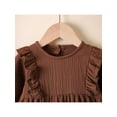 thumbnail image 4 of xiaxaixu Robe d'Automne pour Filles, Couleur Unie Col Rond à Volants Manches Longues, 4 of 8
