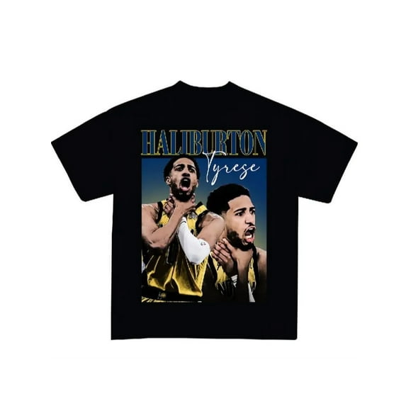 Tyrese Haliburton Choke Sign T-Shirt, Homage Retro Classic Graphic Tee Bootleq Unisex Spor Gift, Basketball Lover Player Shirt, for Men and Women Fit Cotton Casual Print Top Womenswear